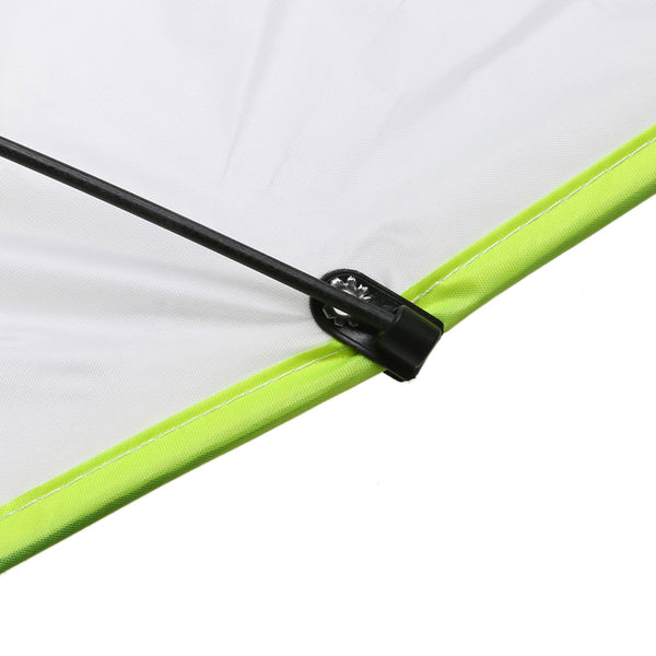 DIY White Kite With Rainbow Tails