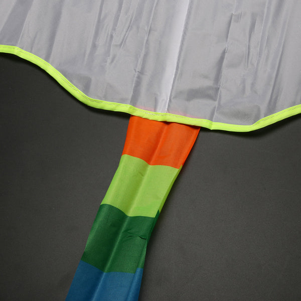 DIY White Kite With Rainbow Tails