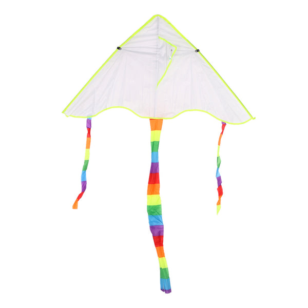 DIY White Kite With Rainbow Tails
