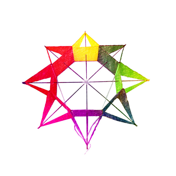 Rainbow Flower Shape Single Line Kite